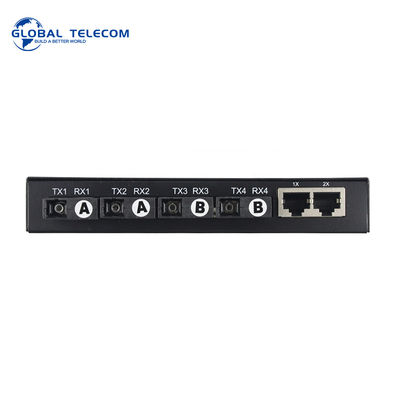 4대 공항 섬유 미디어 컨버터, 2RJ45 이더넷 광 전송부 10/100/1000M